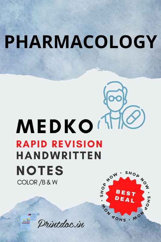 Medko Rapid Revision - PHARMACOLOGY