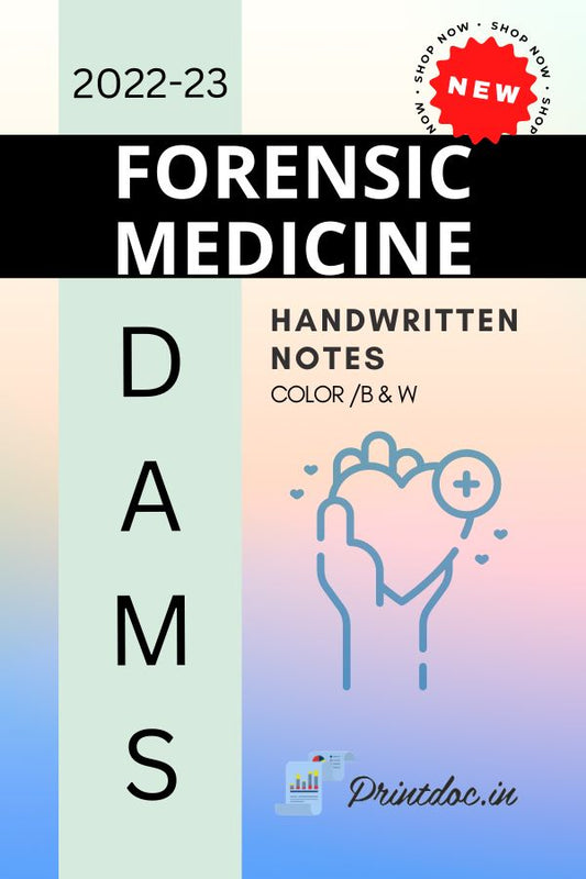 DAMS - FORENSIC MEDICINE NOTES 2022-23