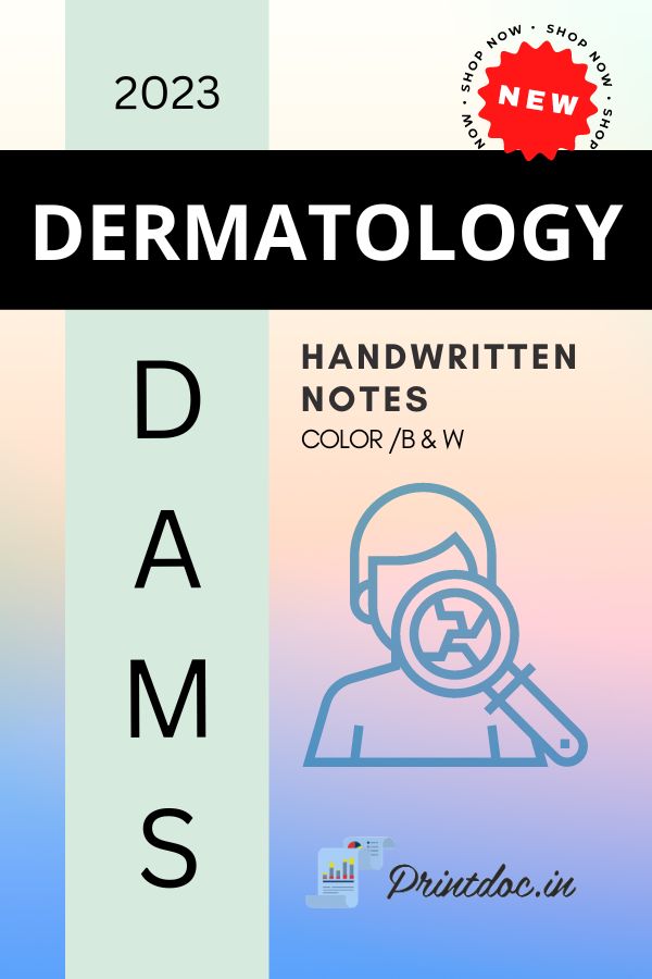 DAMS - DERMATOLOGY NOTES 2023