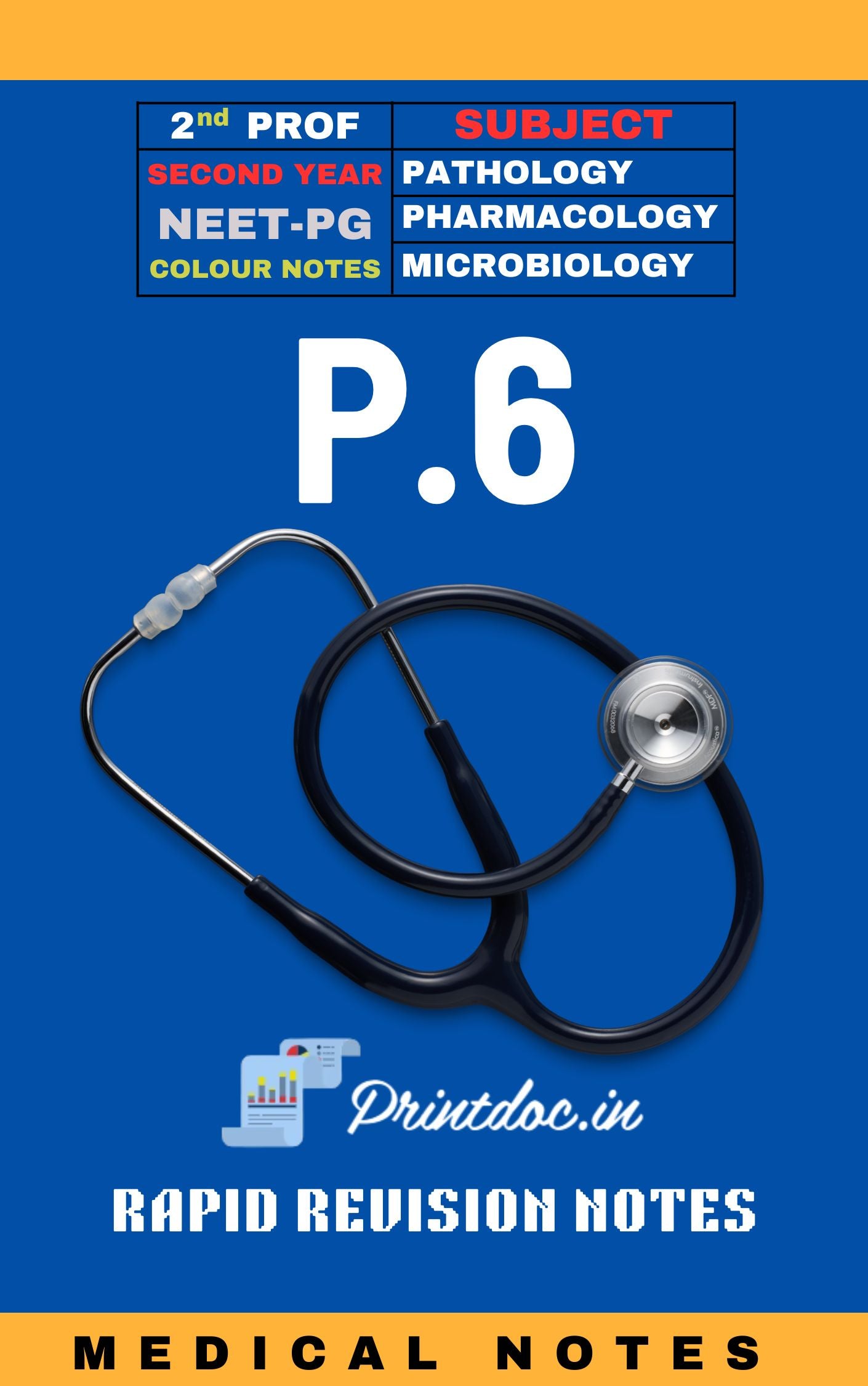 Prep 6.0 Rapid Revision - Second Year MBBS Notes – Pathology, Pharmacology & Microbiology