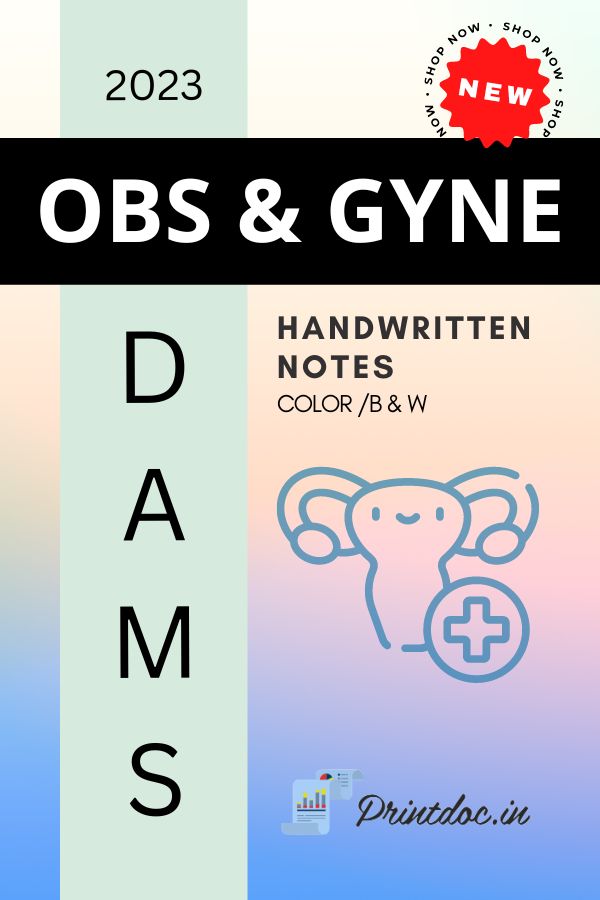 DAMS - OBS & GYNE NOTES 2023
