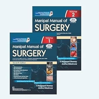 Manipal Manual Of Surgery 7Ed 2 Vol Set (Pb 2025) (Cbme Edition)