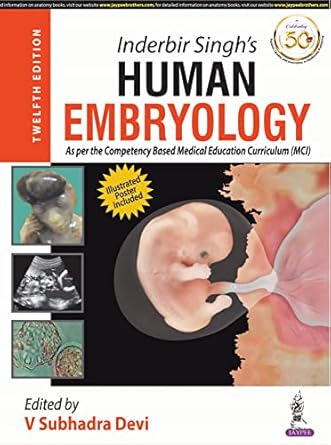 INDERBIR SINGH’S HUMAN EMBRYOLOGY 12ED