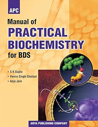 Manual Of Practical Biochemistry For Bds