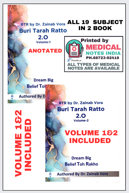 BTR 2.O Annotated with MCQ 2.0 All 19 Subjects in 2 books By Dr. Zainab Vohra (New Offer) - PrintDoc