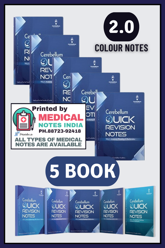 Cerebellum Rapid Revision 5-Book Set: Comprehensive Quick Review for NEET PG, INI-CET & FMGE Exam (New Offer) - PrintDoc