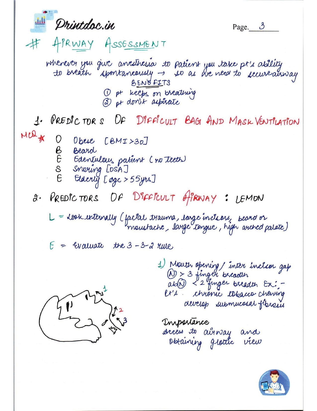 DAMS - ANESTHESIA NOTES 2022-23 - PrintDoc