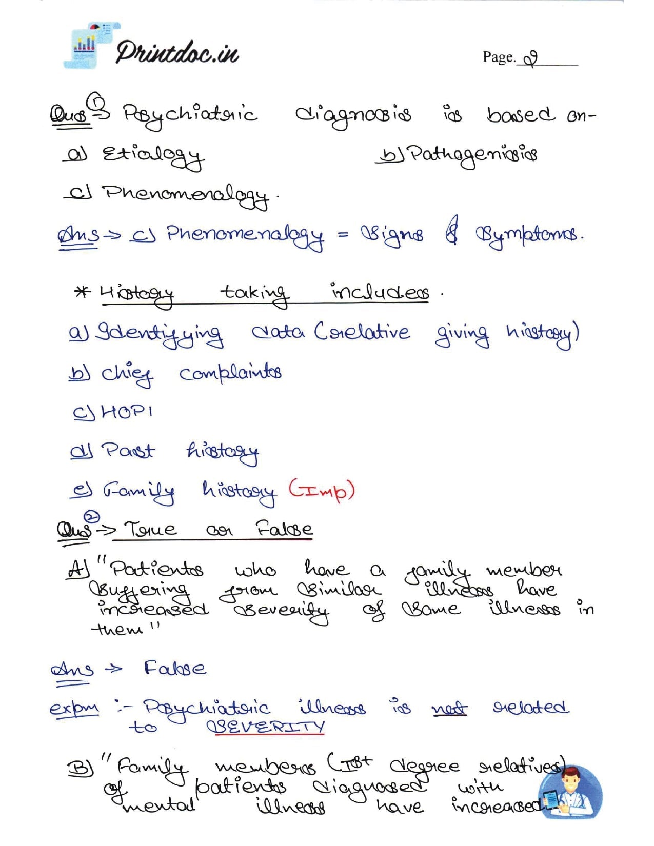 DAMS - PSYCHIATRY NOTES 2022-23 - PrintDoc