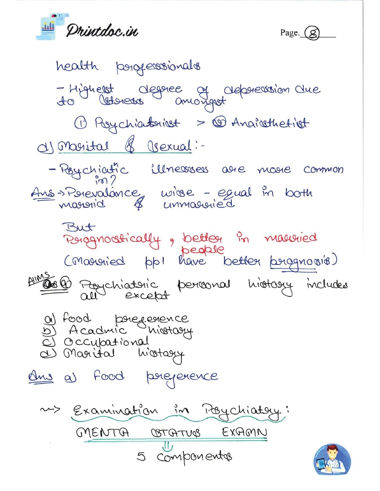 DAMS - PSYCHIATRY NOTES 2022-23 - PrintDoc