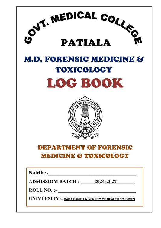 Forensic Medicine - Log Book GMC - PrintDoc