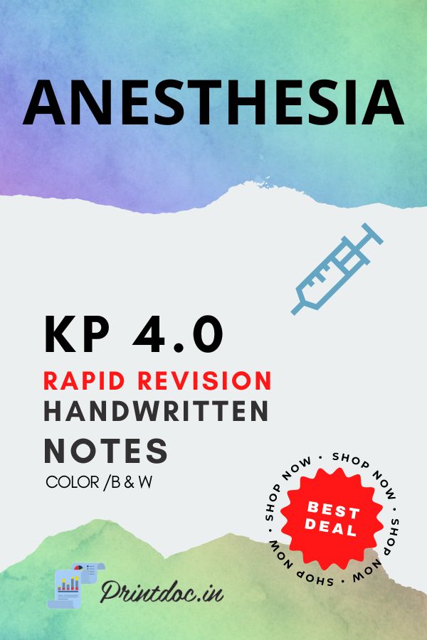KP 4.0 Rapid Revision - ANEASTHESIA - PrintDoc
