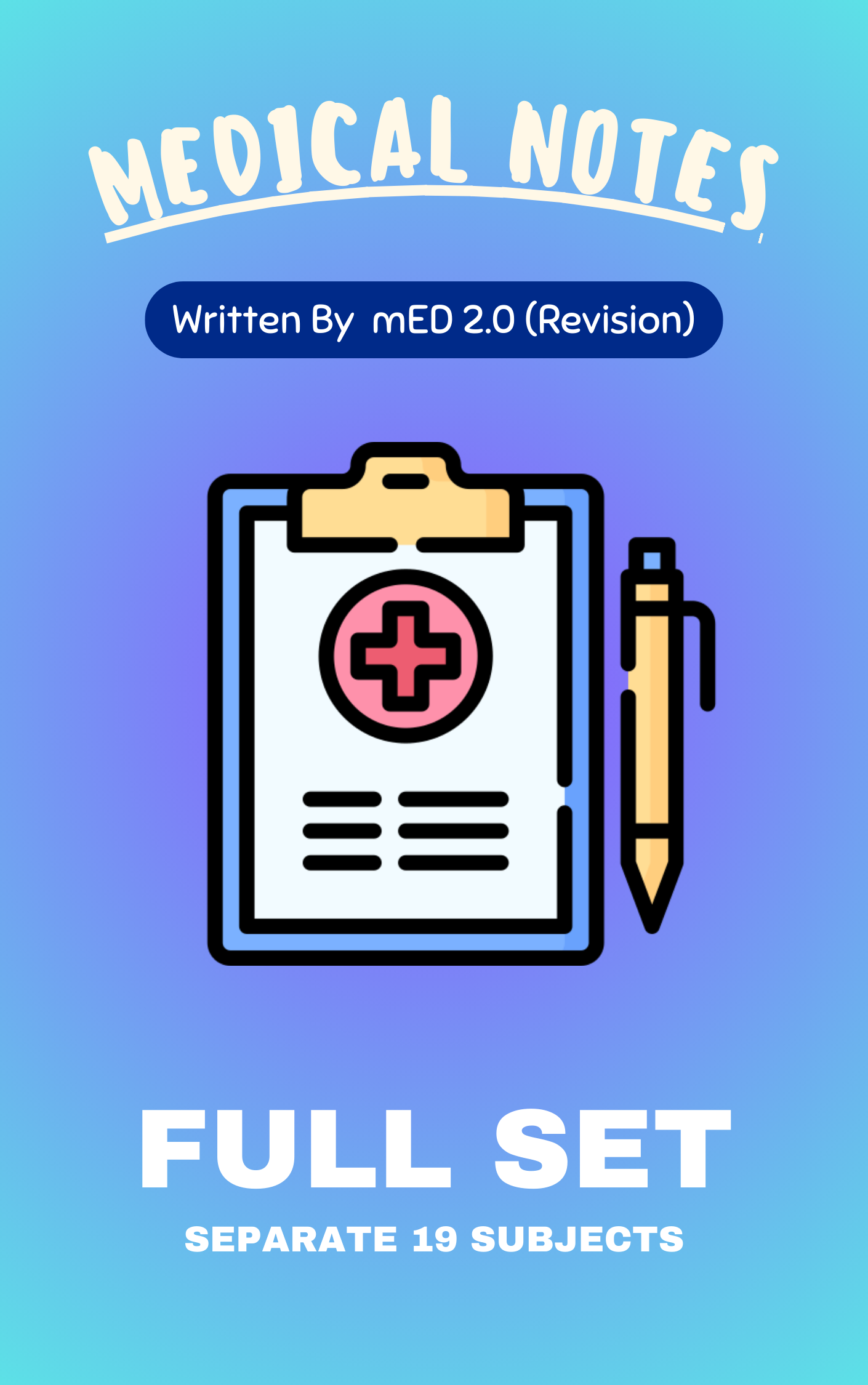 Med 2.0 Rapid Revision - Separate 19 Subject Full Set Notes