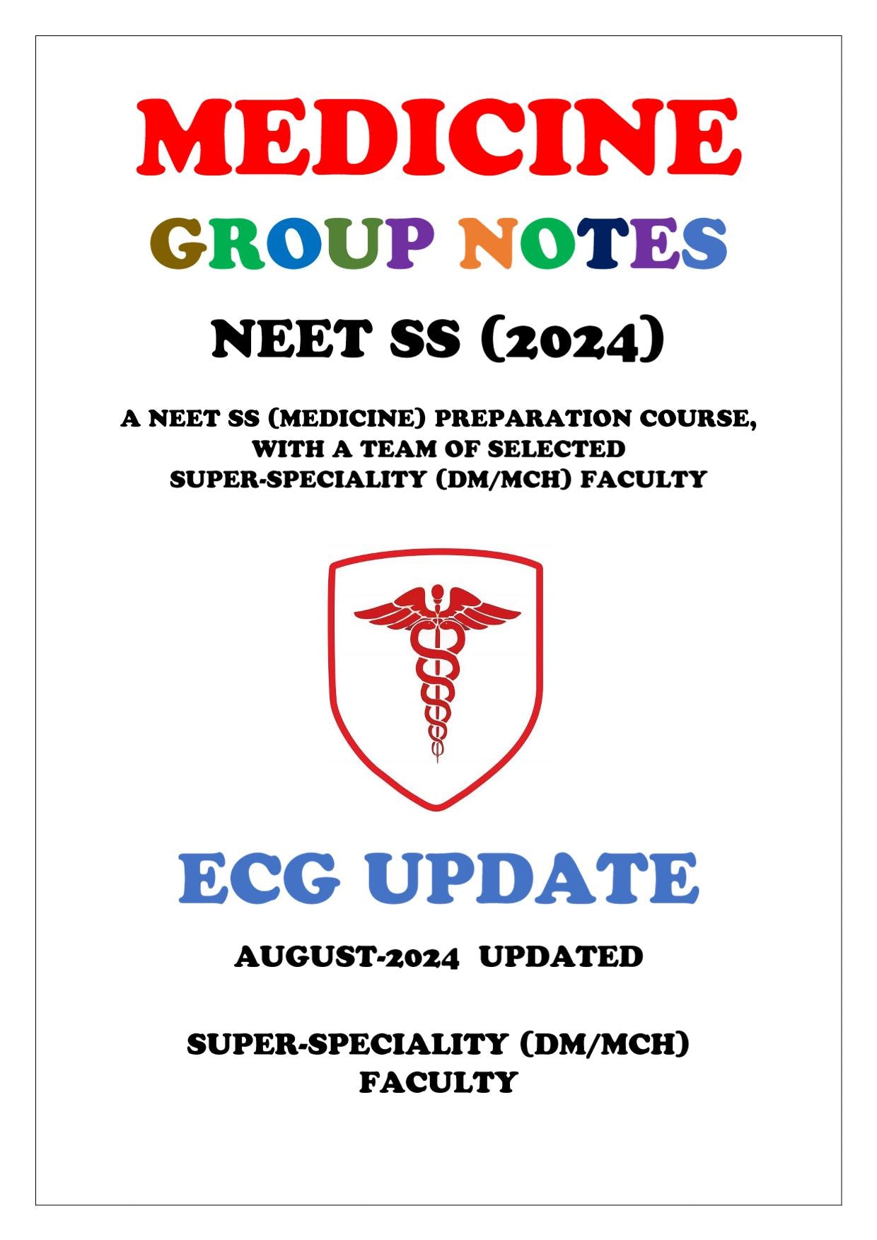Medicine - ECG Update Super - Speciality Notes - PrintDoc