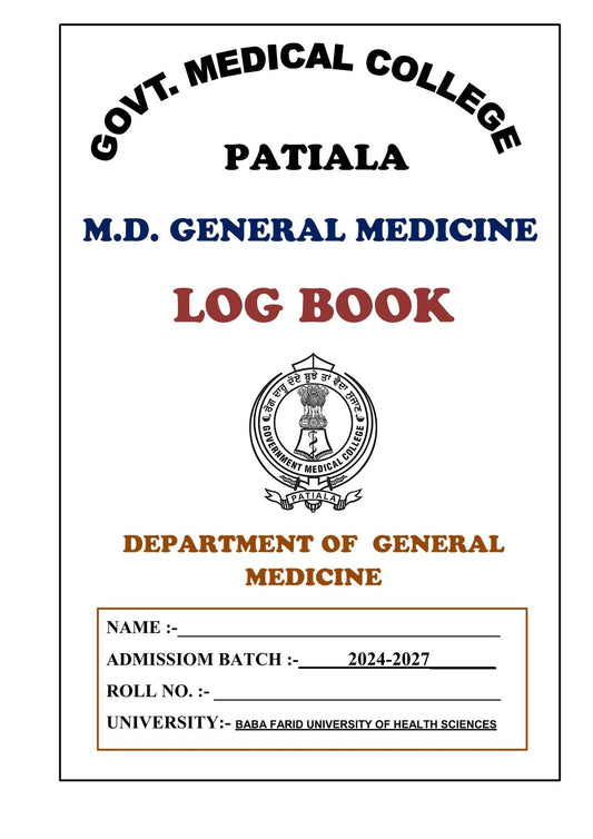 Medicine - Log Book GMC - PrintDoc