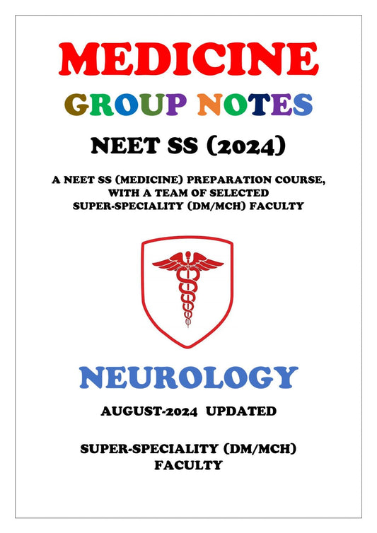 Medicine - Neurology Part 1 & 2 Super - Speciality Notes - PrintDoc
