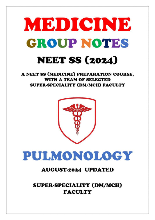 Medicine - Pulmonology Super - Speciality Notes - PrintDoc
