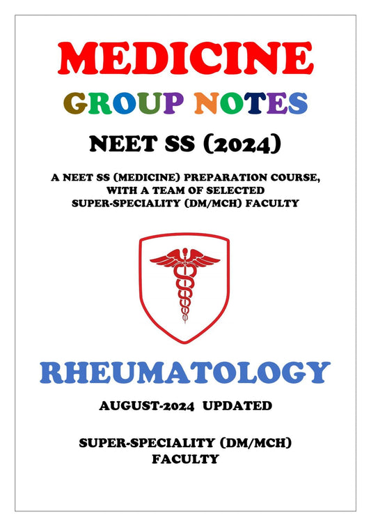 Medicine - Rheumatology Super - Speciality Notes - PrintDoc