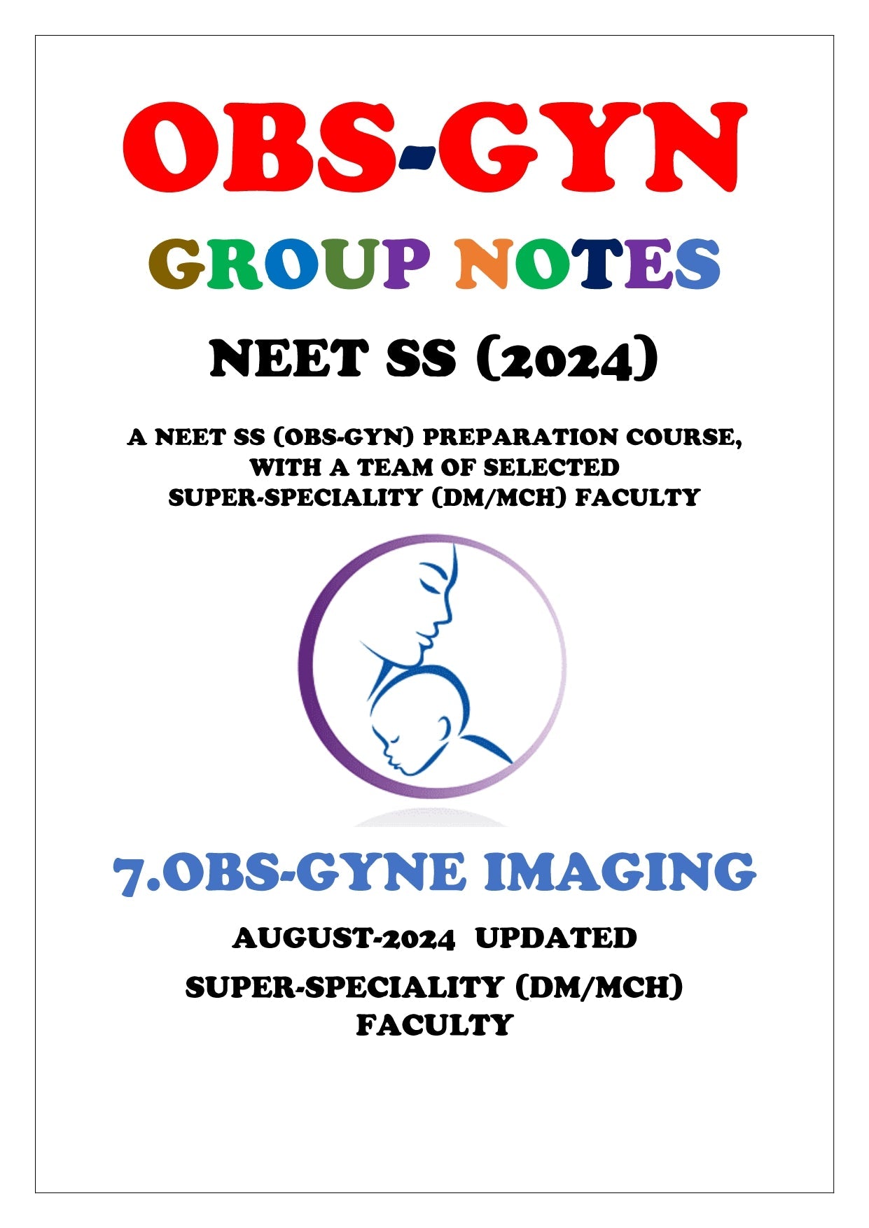OBS AND GYN - OBS-GYNE IMAGING Super - Speciality Notes - PrintDoc