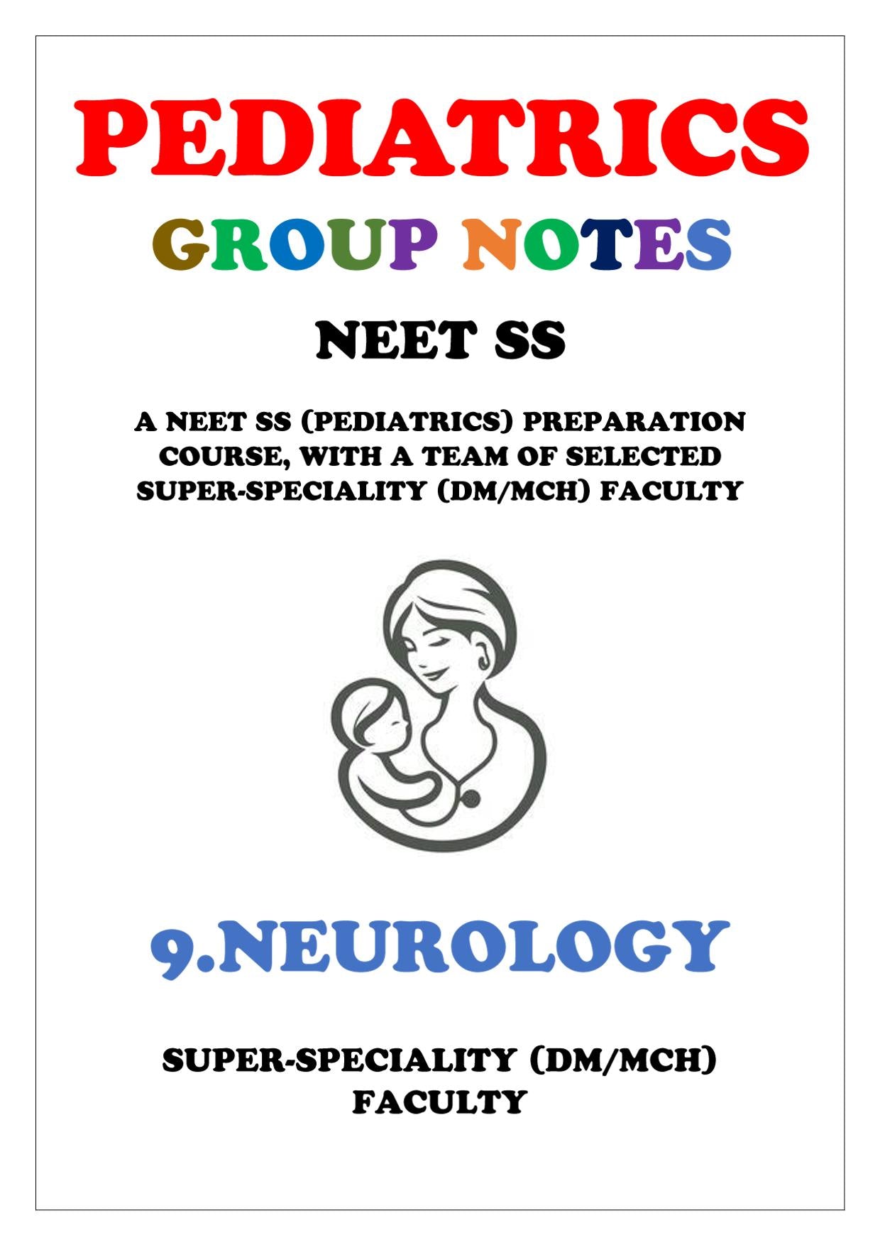 PEDIATRICS - NEUROLOGY - Super Speciality Notes - PrintDoc