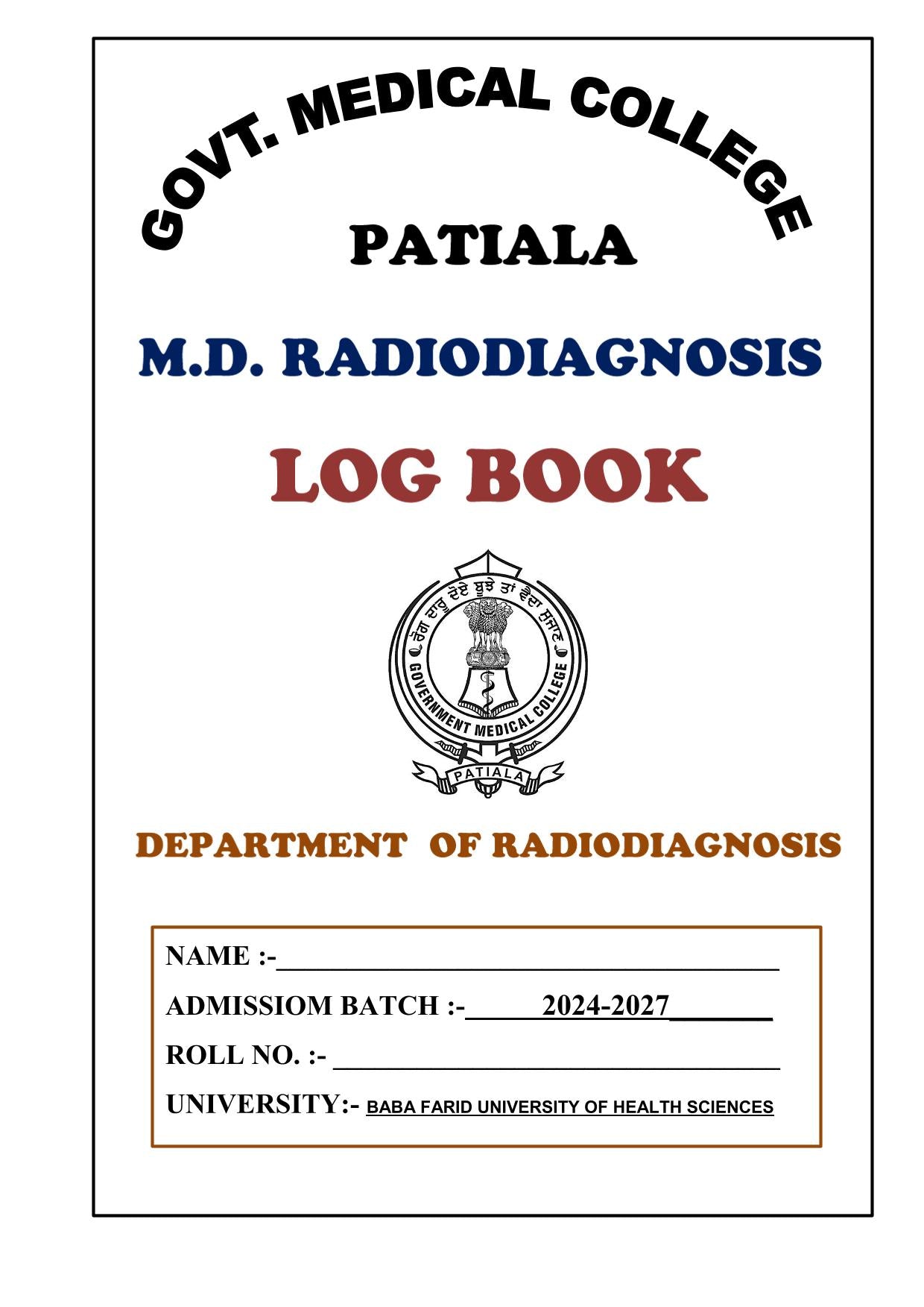 Radiology - Log Book GMC - PrintDoc