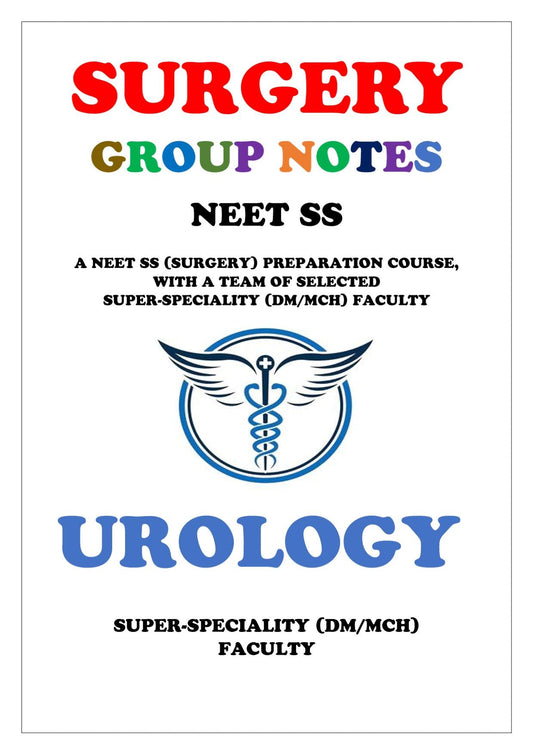 Surgery - Urology Super - Speciality Notes - PrintDoc