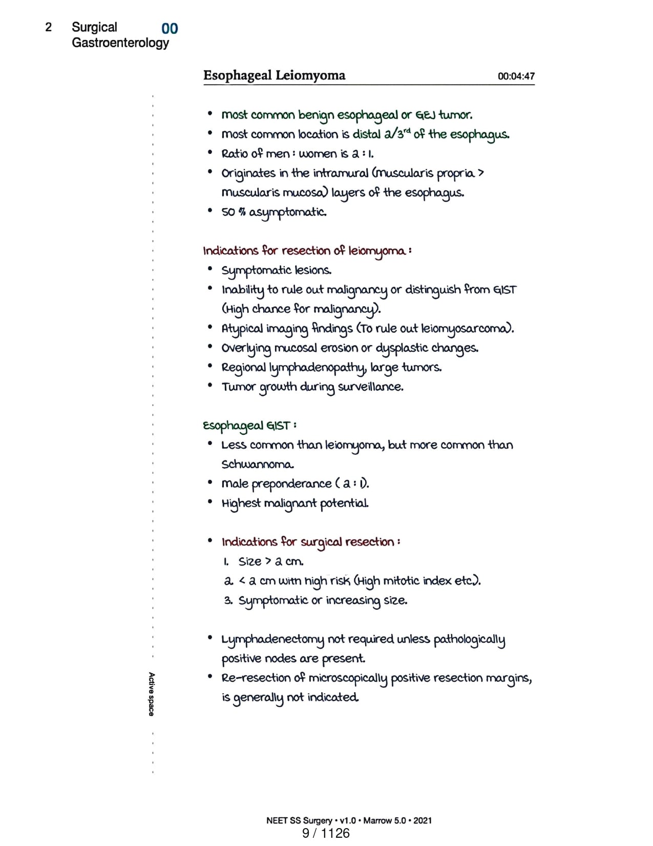 Surgery Neet SS - Gastro Surgery - PrintDoc