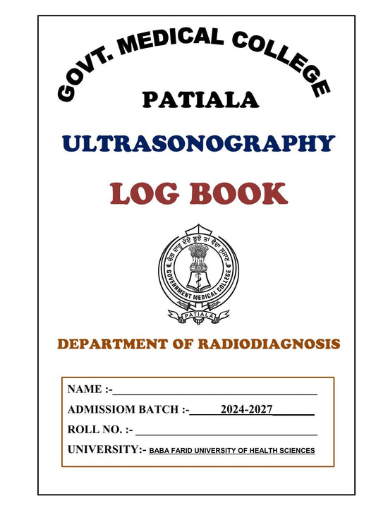Ultrasonography - Log Book GMC - PrintDoc