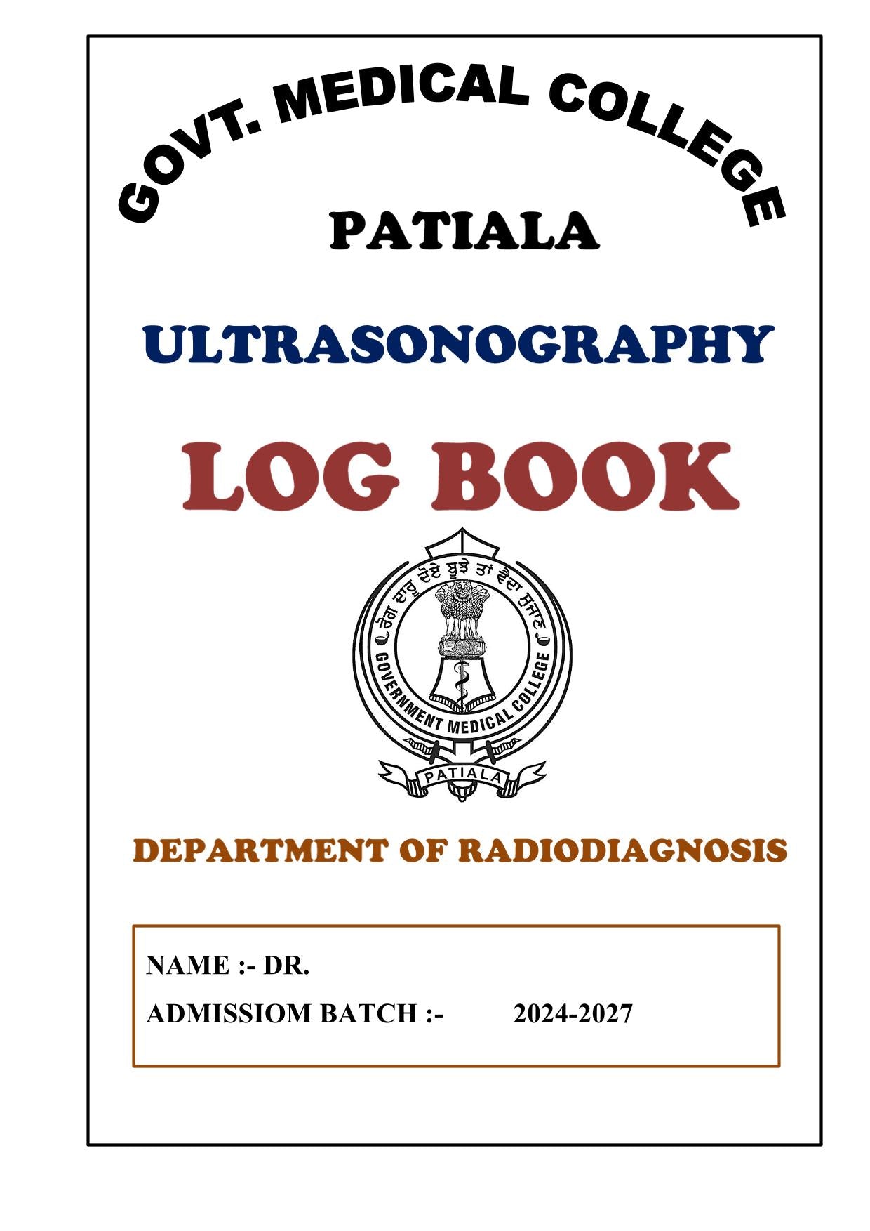 Ultrasonography - Log Book GMC - PrintDoc