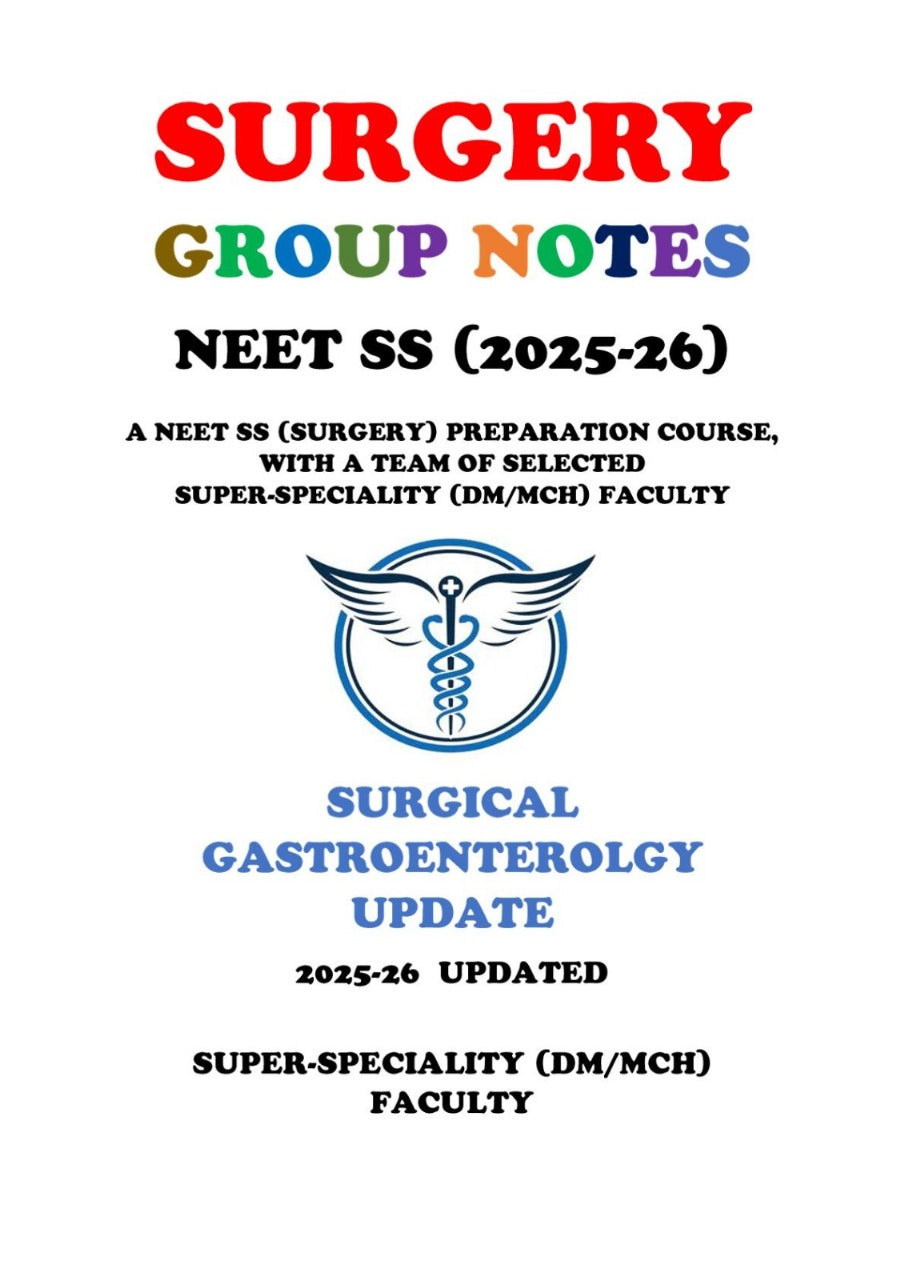 Surgery - SURGICAL GASTROENTEROLGY UPDATE - Speciality Notes