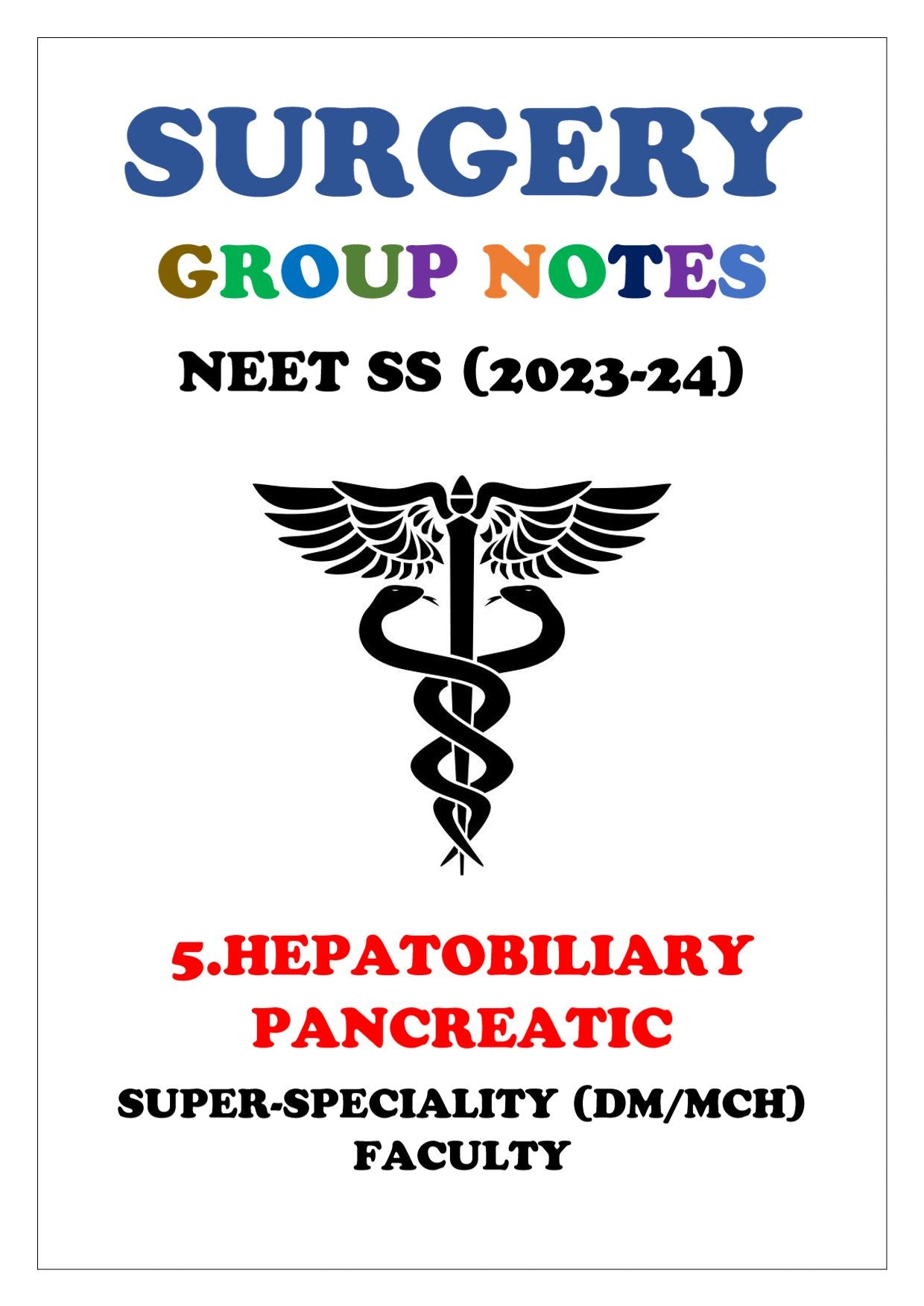 HEPATOBILIARY PANCREATIC - Doc Surgery 1.0-5