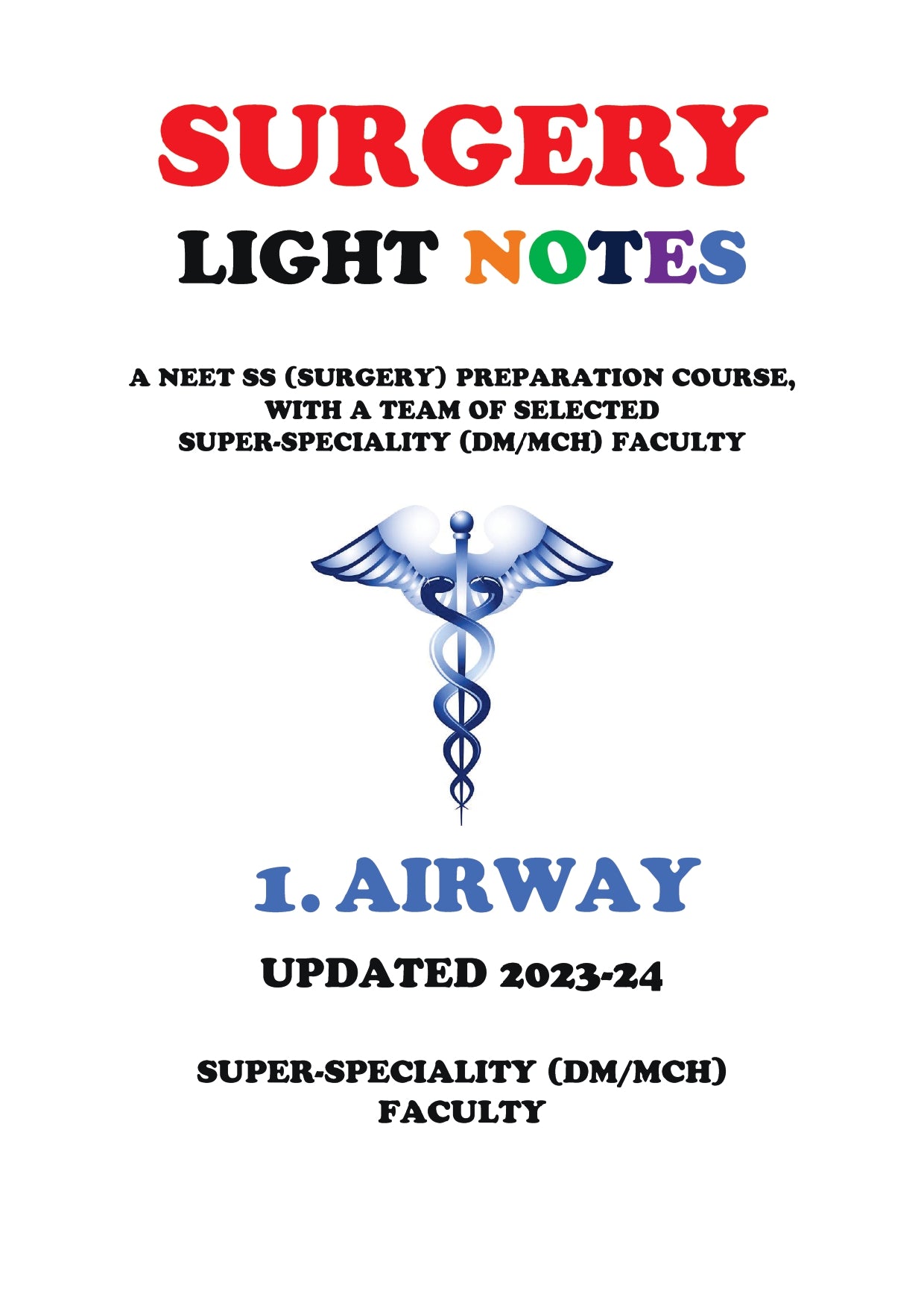 AIRWAY - Surgery Notes GMC