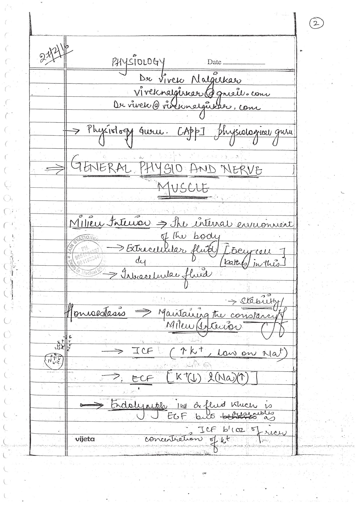 PHYSIOLOGY - BDS Dental Notes