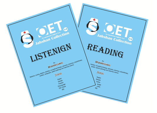 OET 2.0  Listening Jahshan OET Collection + Reading Jahshan OET Collection (New Offer)