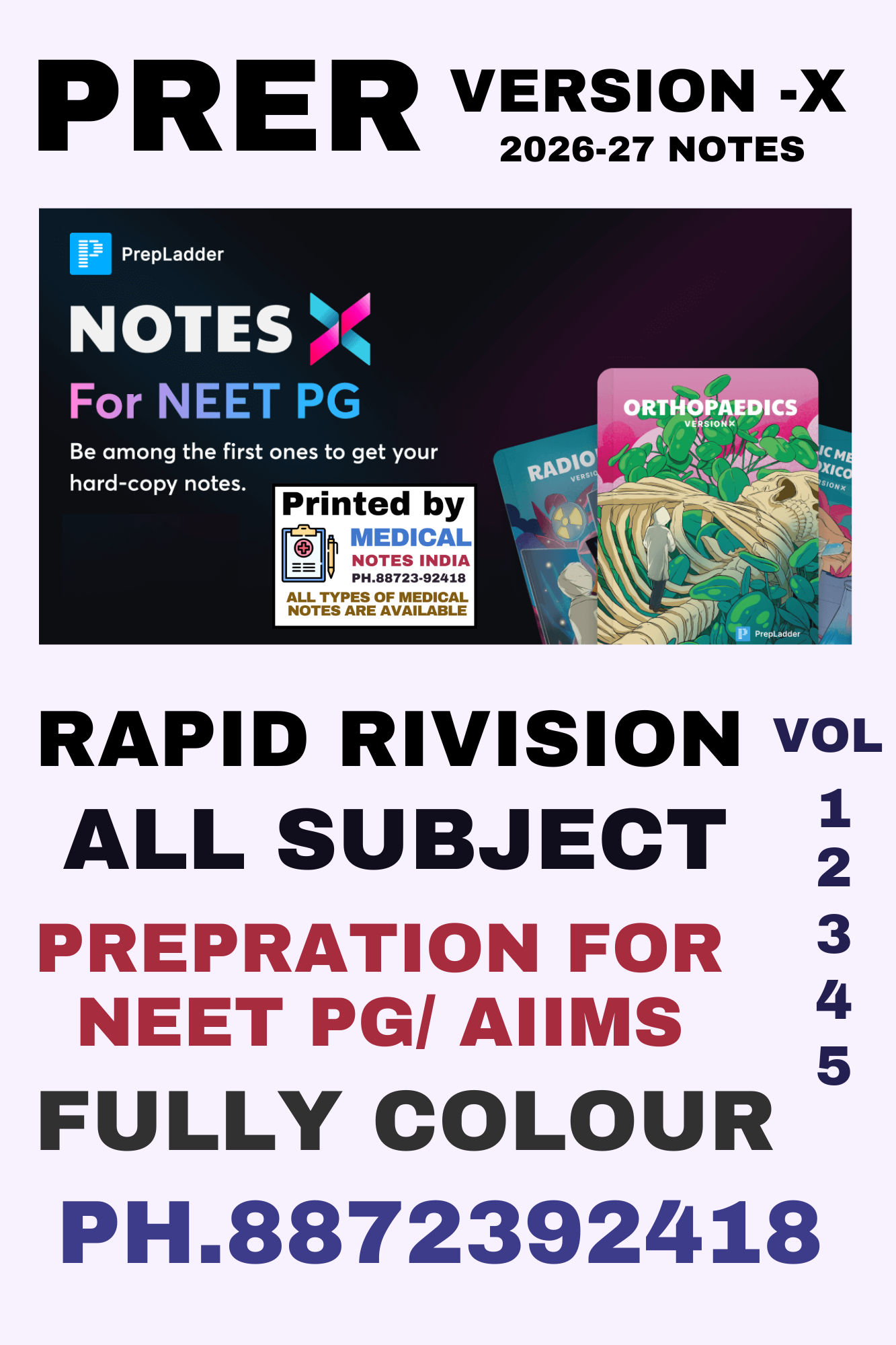 PREP VERSION-X - Full Set Notes
