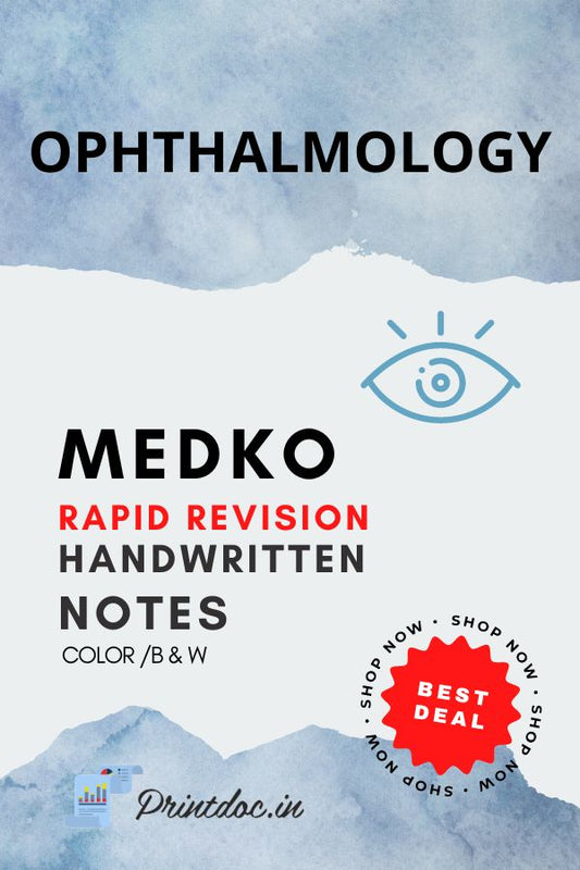 Medko Rapid Revision - OPHTHALMOLOGY