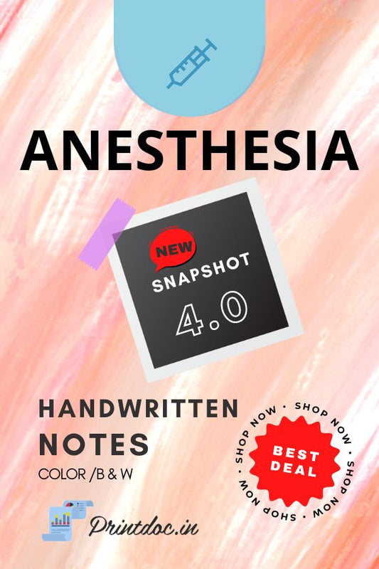 Snapshot 4.0 - ANEASTHESIA