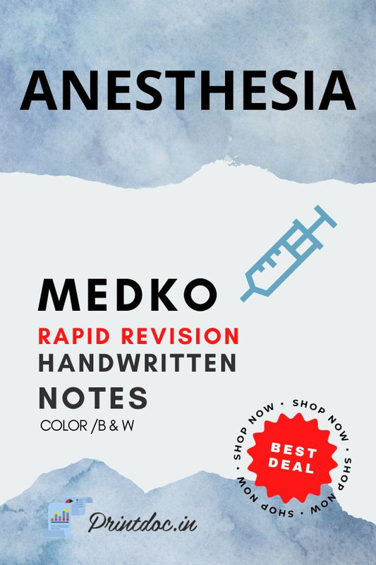 Medko Rapid Revision - ANESTHESIA