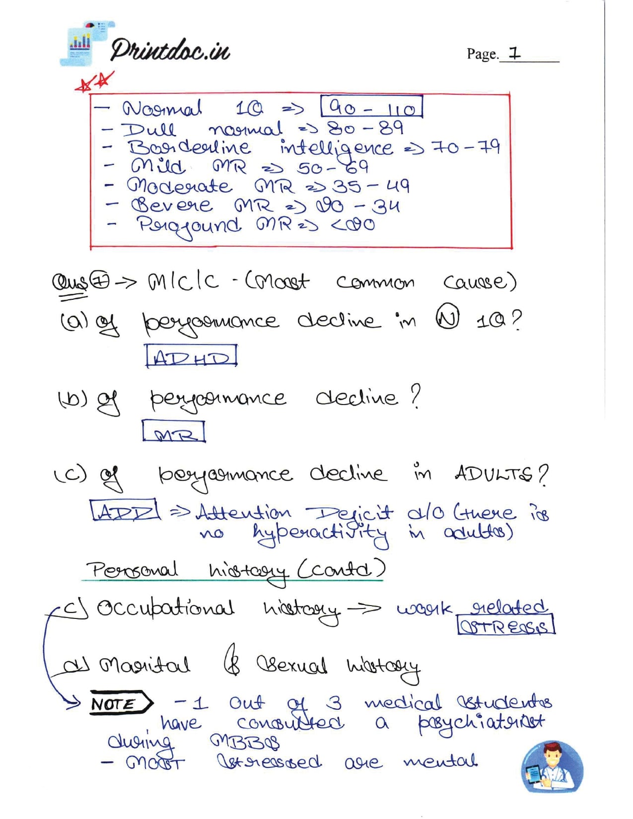 DAMS - PSYCHIATRY NOTES 2022-23