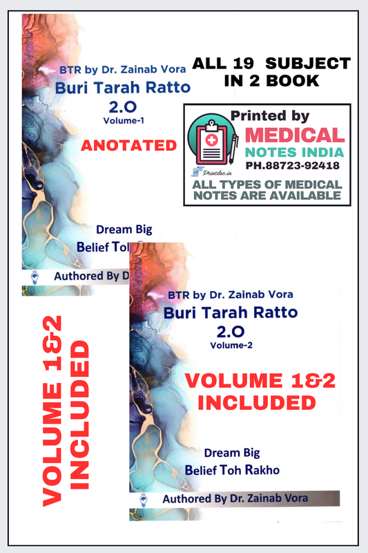 BTR 2.O Annotated with MCQ 2.0 All 19 Subjects in 2 books By Dr. Zainab Vohra (New Offer)