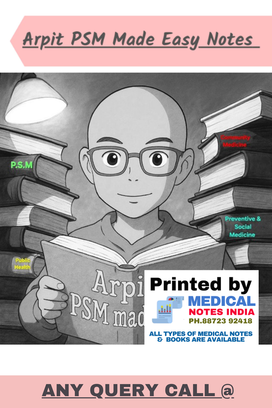 Arpit's PSM Made Easy Notes for Neet PG by Dr. Arpit (New Offer)