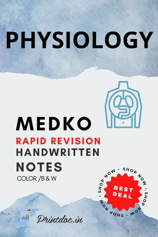 Medko Rapid Revision - PHYSIOLOGY