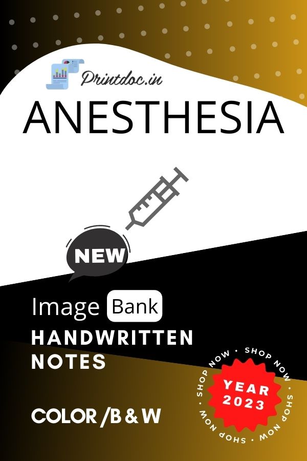 Image Bank - ANESTHESIA Notes 2023