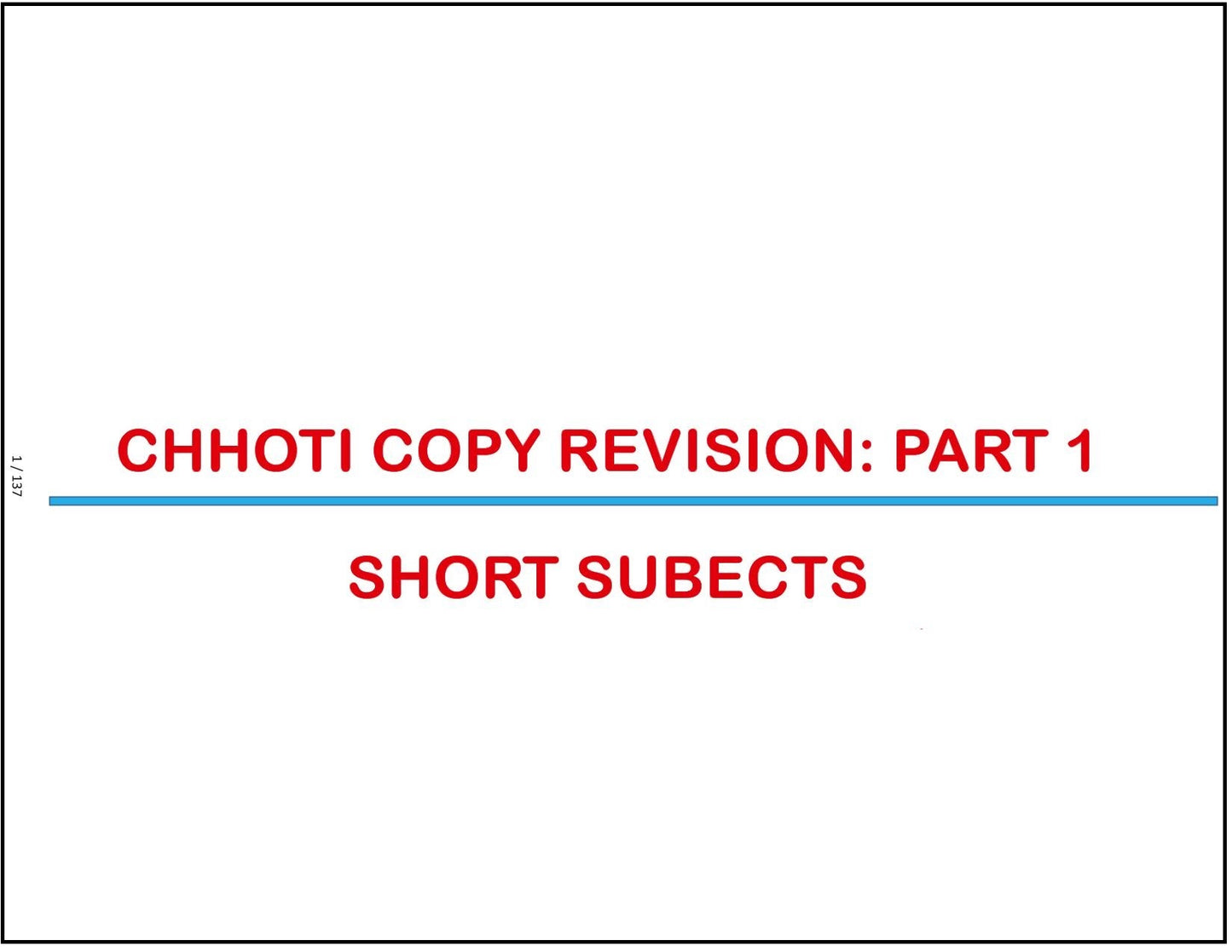 BTR CHOTTI COPY Revision Notes ANOTATED Notes BY DR. ZAINAB VORA (New Offer)