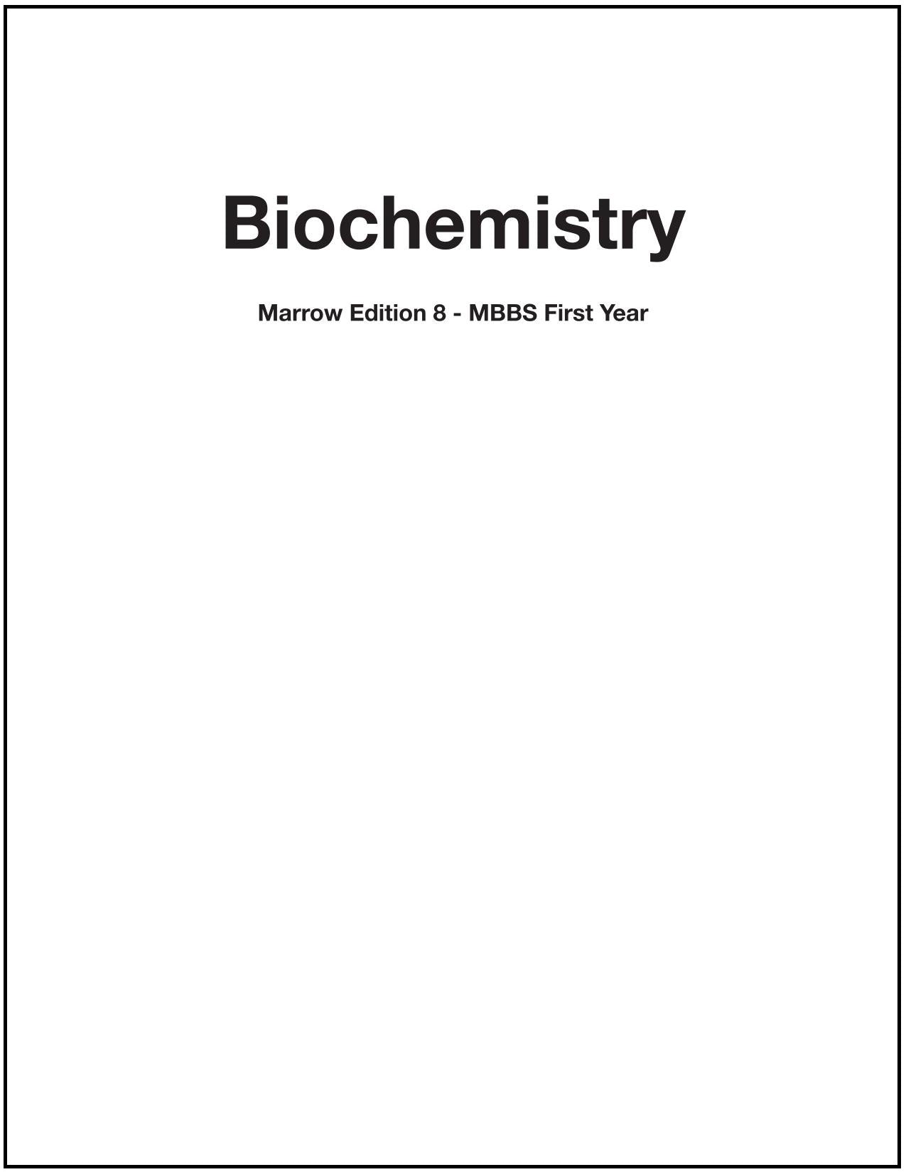 Biochemistry M.8 MBBS First Year Notes in Colour for NEET-PG (New Offer)