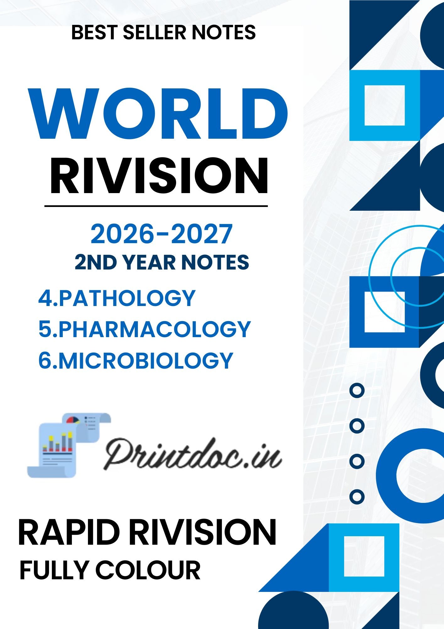 World of Revision - Second Year MBBS Notes – Pathology, Pharmacology & Microbiology