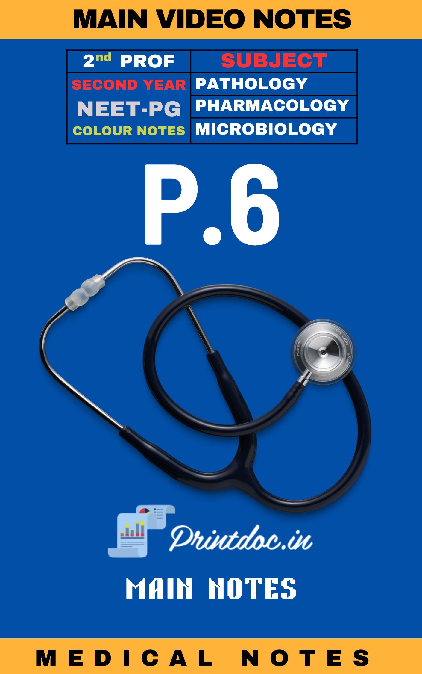 Prep 6.0 - Second Year MBBS Notes – Pathology, Pharmacology & Microbiology