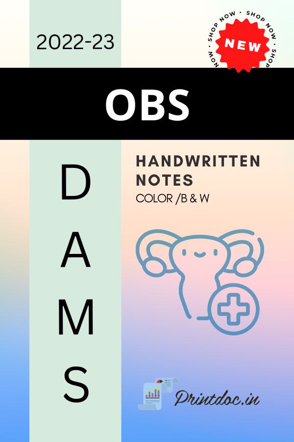 DAMS - OBS NOTES 2022-23