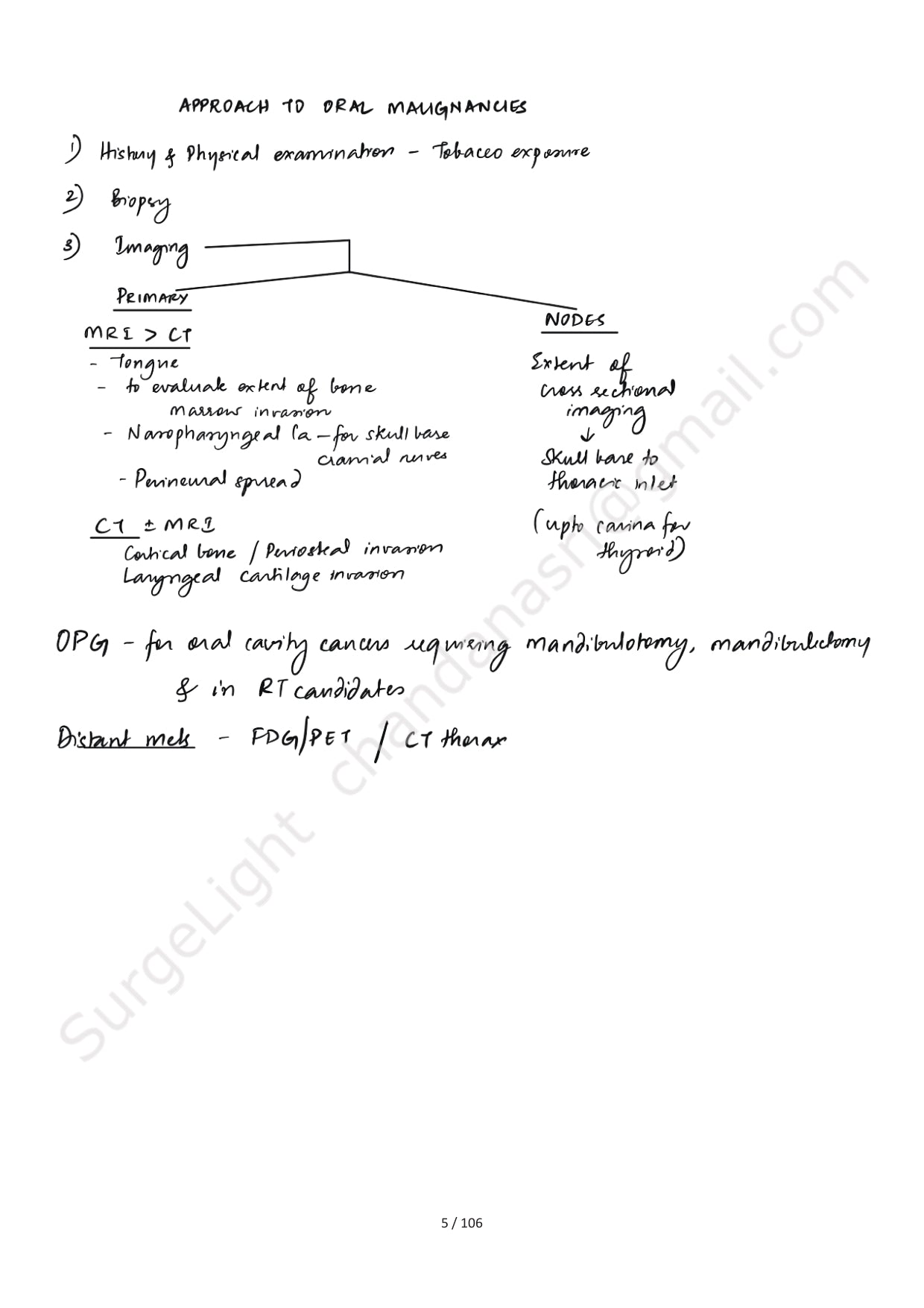 CANCER OF THE HEAD & NECK - Surgery Notes GMC