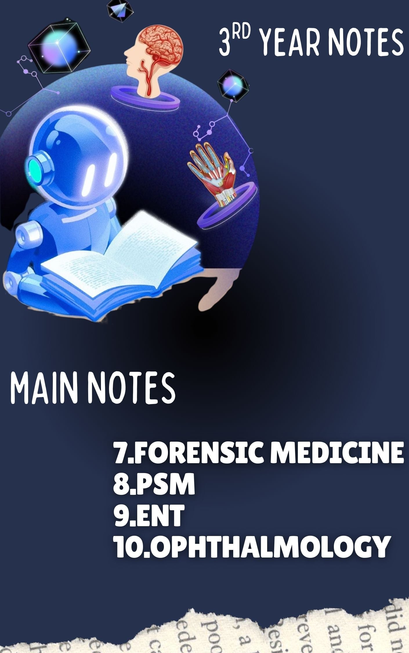 DAMS MAIN NOTES 2025 - Third Year MBBS Notes – Forensic Medicine (FMT), Community Medicine (PSM), ENT & Ophthalmology