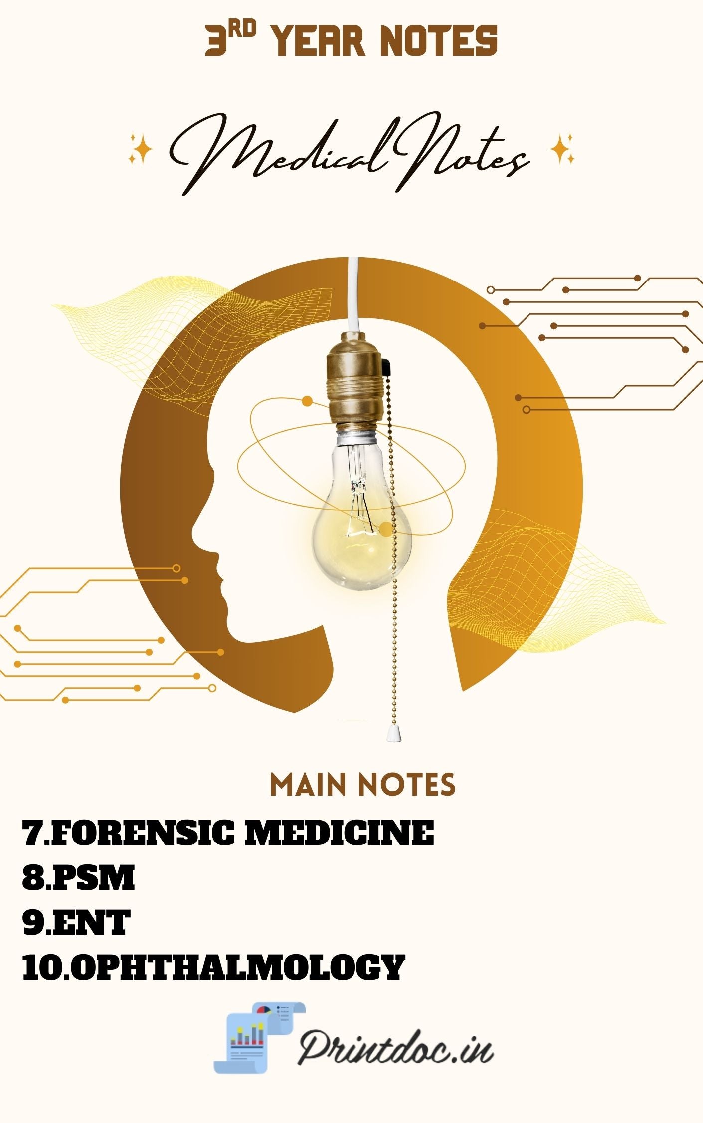 E-Guru 4.0 - Third Year MBBS Notes – Forensic Medicine (FMT), Community Medicine (PSM), ENT & Ophthalmology